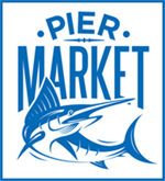 Pier Market logo with swordfish logo