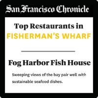 SF Chronicle badge for Top Restaurants in Fishermans Wharf