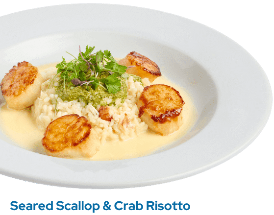 Seared scallop and crab risotto at Fog Harbor Fish House