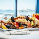 Seafood platter on a table