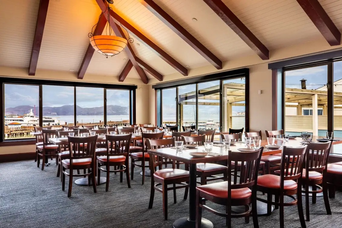 Private event room overlooking the San Francisco Bay.